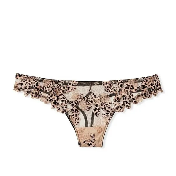 Victoria's Secret Very Sexy Floral Embroidered Thong Panty XL NWT NEW - Picture 1 of 5